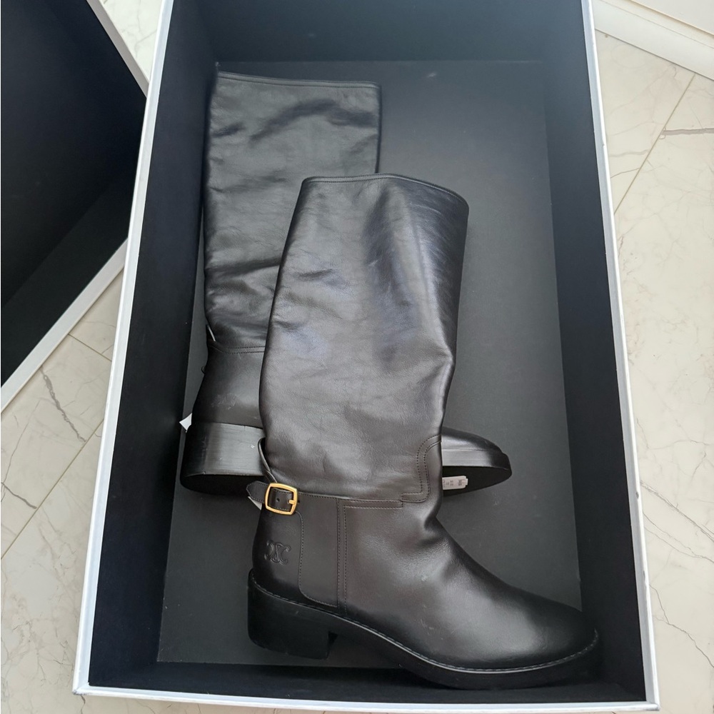 Celine Black Leather Boots - Picture 2 of 6